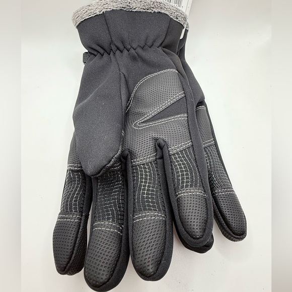 ISOTONER Men's Black SmartDri Fleece inside Gloves Eco comfort PFC free size XL - Picture 2 of 6